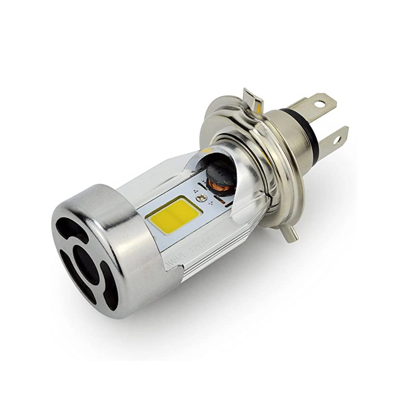 Picture of Yellow 2500K Golden Motoled H4 Led Headlight Bulb H/L High Low Dual Beam 20W X2 2000Lm Motorbike 