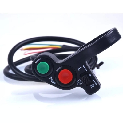 Picture of Motorcycle Handlebar Switch Electric Bike Scooter Horn Turn Signals On/Off Button Light Switch 