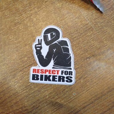 Picture of Respect For Bikers Sticker Rediam Black