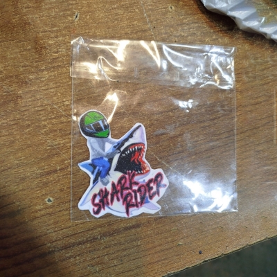 Picture of Shark Rider Sticker Rediam Black