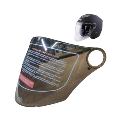 Picture of Mibk 603 Half Face Helmet With Black Visor  Black
