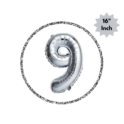 Number Foil Balloon (16” Inch) | Golden & Silver Number Foil Balloon for Birthday, Anniversary, Events and Party- (Pack of 1 Pcs)