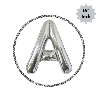 Golden & Silver Letter Foil Balloon (16” Inch) for Birthdays, Anniversaries & Party Decoration - (Pack of 1 Pcs)