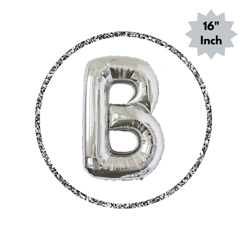 Golden & Silver Letter Foil Balloon (16” Inch) for Birthdays, Anniversaries & Party Decoration - (Pack of 1 Pcs)