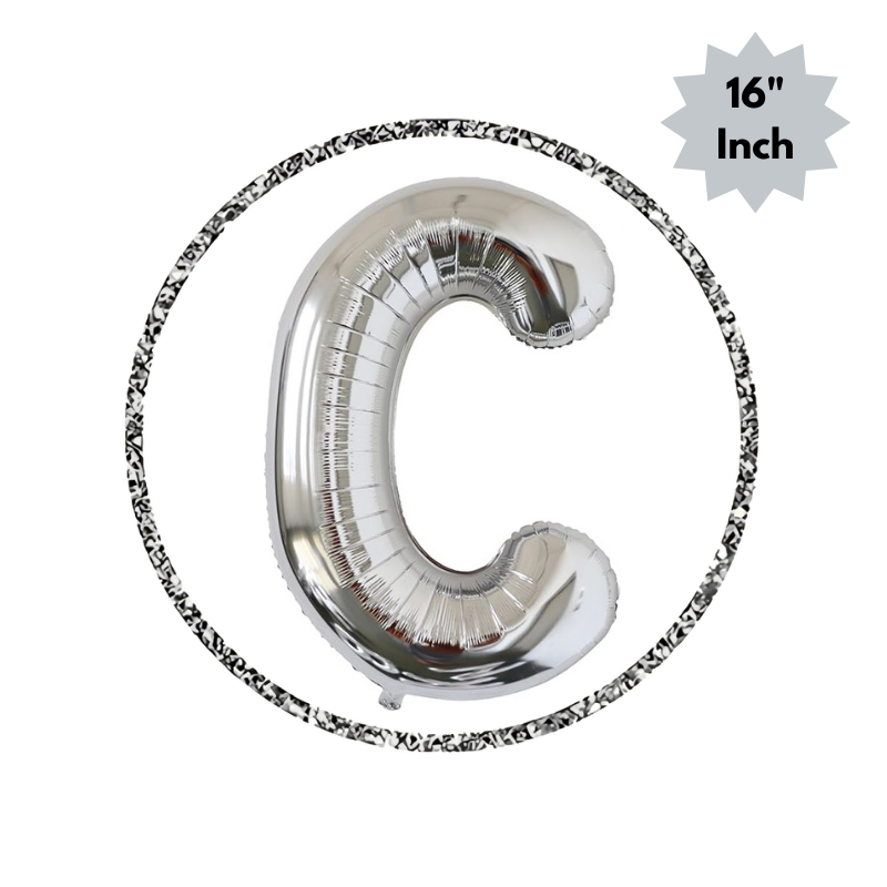 Golden & Silver Letter Foil Balloon (16” Inch) for Birthdays, Anniversaries & Party Decoration - (Pack of 1 Pcs)