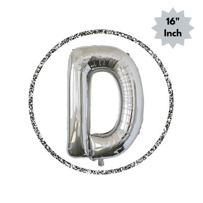 Golden & Silver Letter Foil Balloon (16” Inch) for Birthdays, Anniversaries & Party Decoration - (Pack of 1 Pcs)