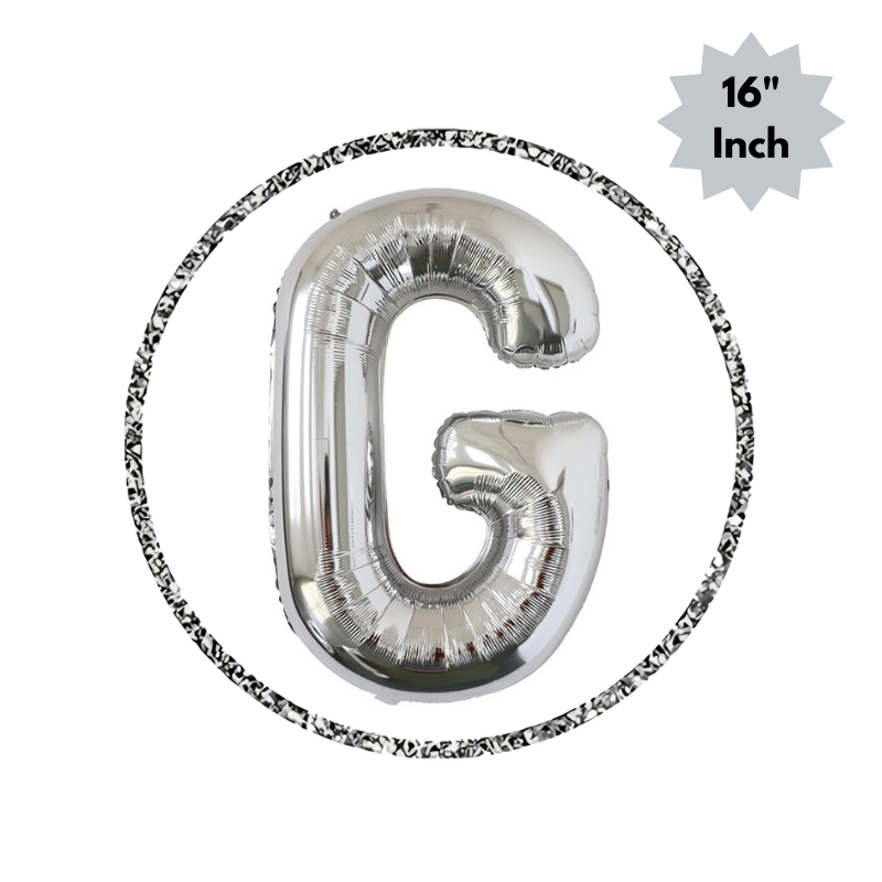 Golden & Silver Letter Foil Balloon (16” Inch) for Birthdays, Anniversaries & Party Decoration - (Pack of 1 Pcs)