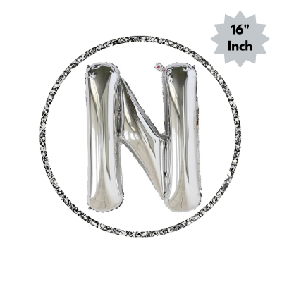 Golden & Silver Letter Foil Balloon (16” Inch) for Birthdays, Anniversaries & Party Decoration - (Pack of 1 Pcs)
