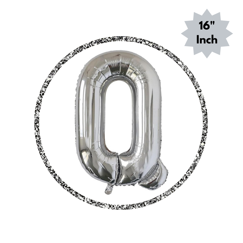Golden & Silver Letter Foil Balloon (16” Inch) for Birthdays, Anniversaries & Party Decoration - (Pack of 1 Pcs)