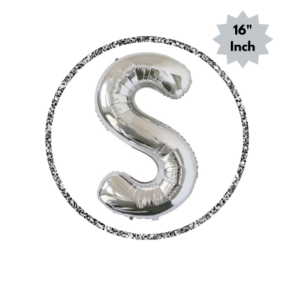 Golden & Silver Letter Foil Balloon (16” Inch) for Birthdays, Anniversaries & Party Decoration - (Pack of 1 Pcs)