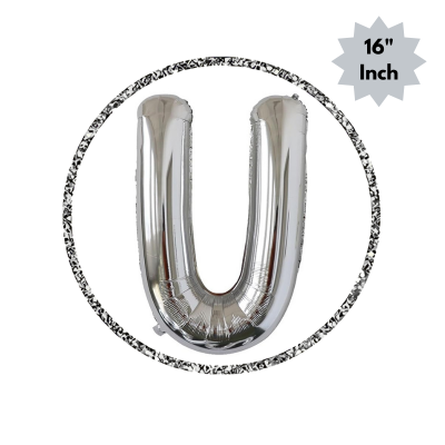 Golden & Silver Letter Foil Balloon (16” Inch) for Birthdays, Anniversaries & Party Decoration - (Pack of 1 Pcs)