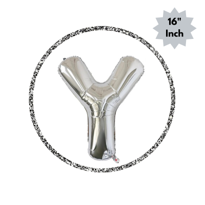 Golden & Silver Letter Foil Balloon (16” Inch) for Birthdays, Anniversaries & Party Decoration - (Pack of 1 Pcs)