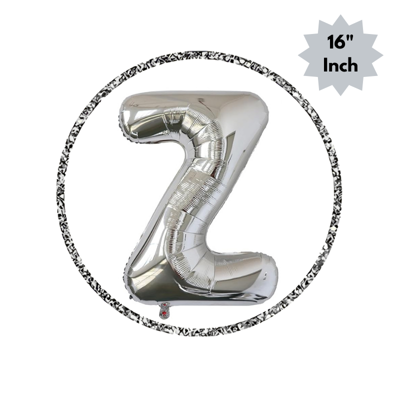 Golden & Silver Letter Foil Balloon (16” Inch) for Birthdays, Anniversaries & Party Decoration - (Pack of 1 Pcs)