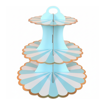 3-Layer Cupcake Stand – Disposable Cupcake Display for Birthdays & Special Occasions- (Pack of 1 Set)