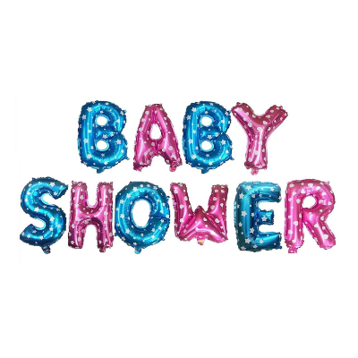 Baby Shower Essential: Golden & Multi Foil Banner Balloon for Party Decoration-(Pack of 1 Pcs)