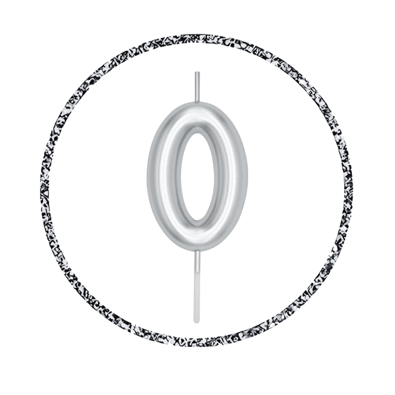 Golden & Silver Number Candle: Perfect for Birthday, Anniversary, and Events - (Pack of 1 Pcs)
