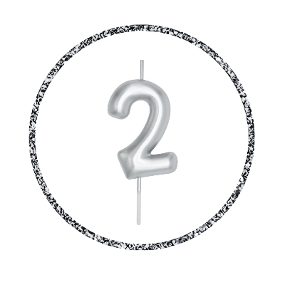 Golden & Silver Number Candle: Perfect for Birthday, Anniversary, and Events - (Pack of 1 Pcs)