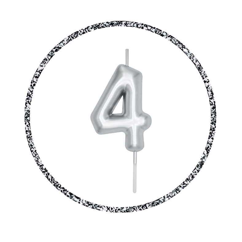Golden & Silver Number Candle: Perfect for Birthday, Anniversary, and Events - (Pack of 1 Pcs)