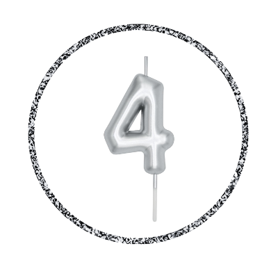 Golden & Silver Number Candle: Perfect for Birthday, Anniversary, and Events - (Pack of 1 Pcs)