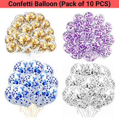 Confetti Jori Balloons, Perfect for Anniversary, Birthday, Baby Shower, Valentine's Day Parties, Home, Restaurants, and Showroom Decor– (Pack of 10 Pcs)