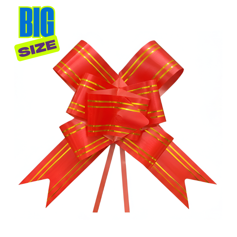 Pull Flower Ribbon Bow – Perfect for Present Boxes, Party, Anniversary & Festival Gift Wrapping (Pack of 10 Pcs)