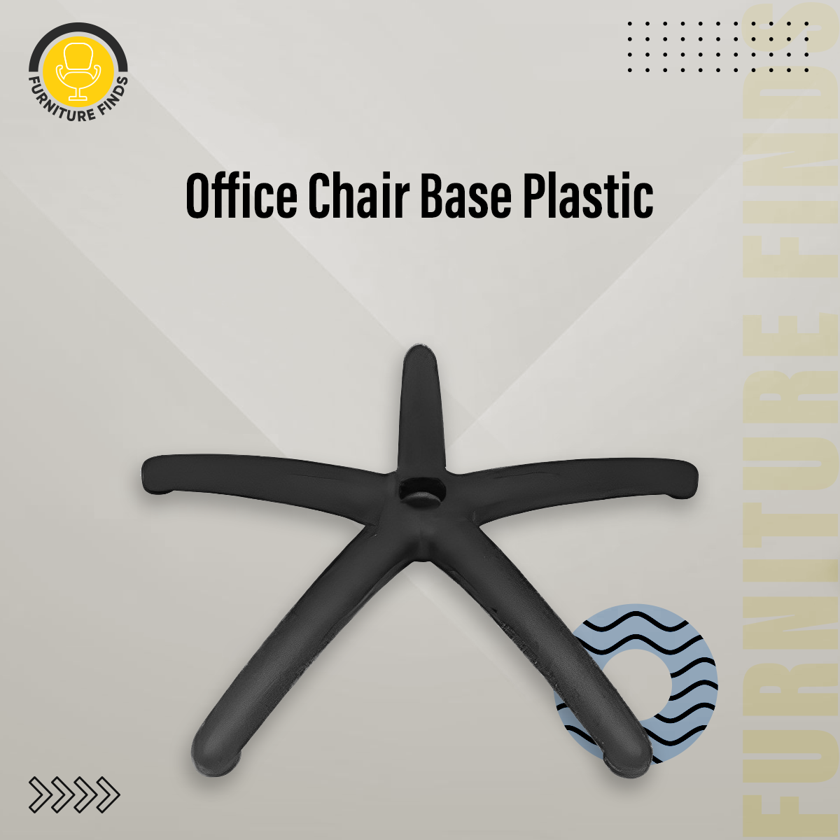 Picture of Office Chair Parts /  Chair Base Plastic (Black)