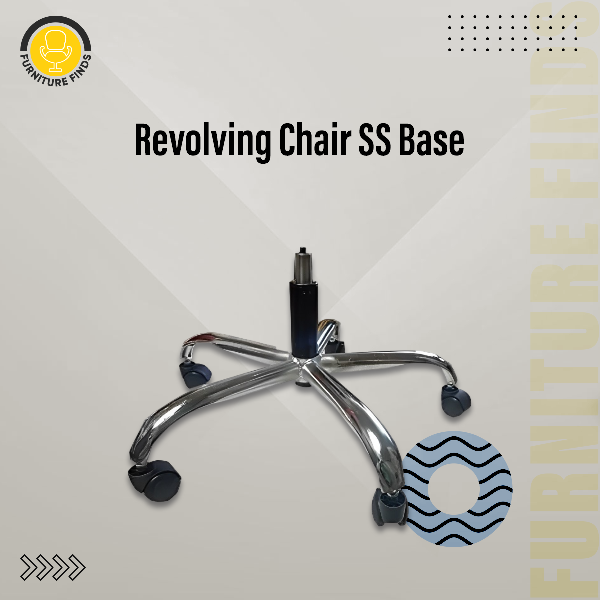 Picture of Chair Steel Base,Wheel,Gas lift (Silver)