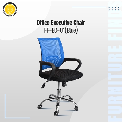 Picture of FF-EC-01ss Blue smart office Executive Chair (SS Base)