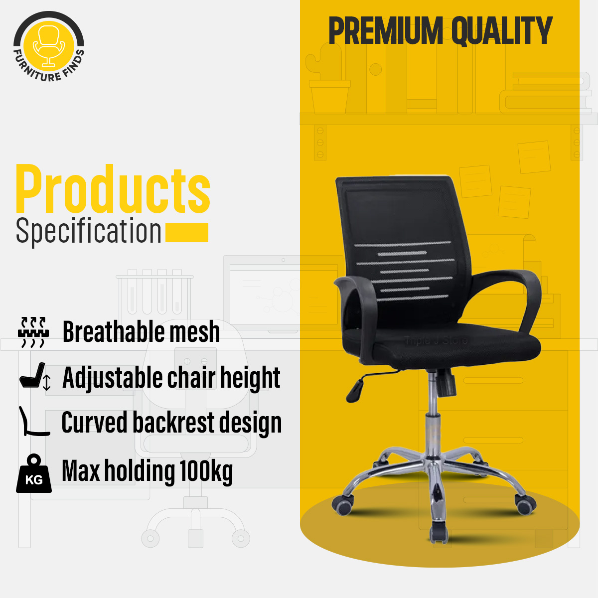 Picture of FF-EC-04ss (7k Black) Smart Executive Chair