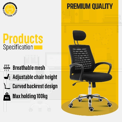Picture of FF-EC-06ss Executive chair with headrest (Goal Mesh)
