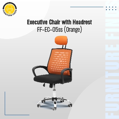 Picture of FF-EC-05ss Executive chair with headrest  (Orange)