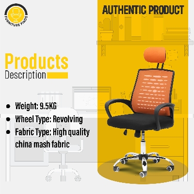 Picture of FF-EC-05ss Executive chair with headrest  (Orange)