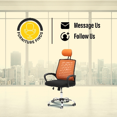 Picture of FF-EC-05ss Executive chair with headrest  (Orange)
