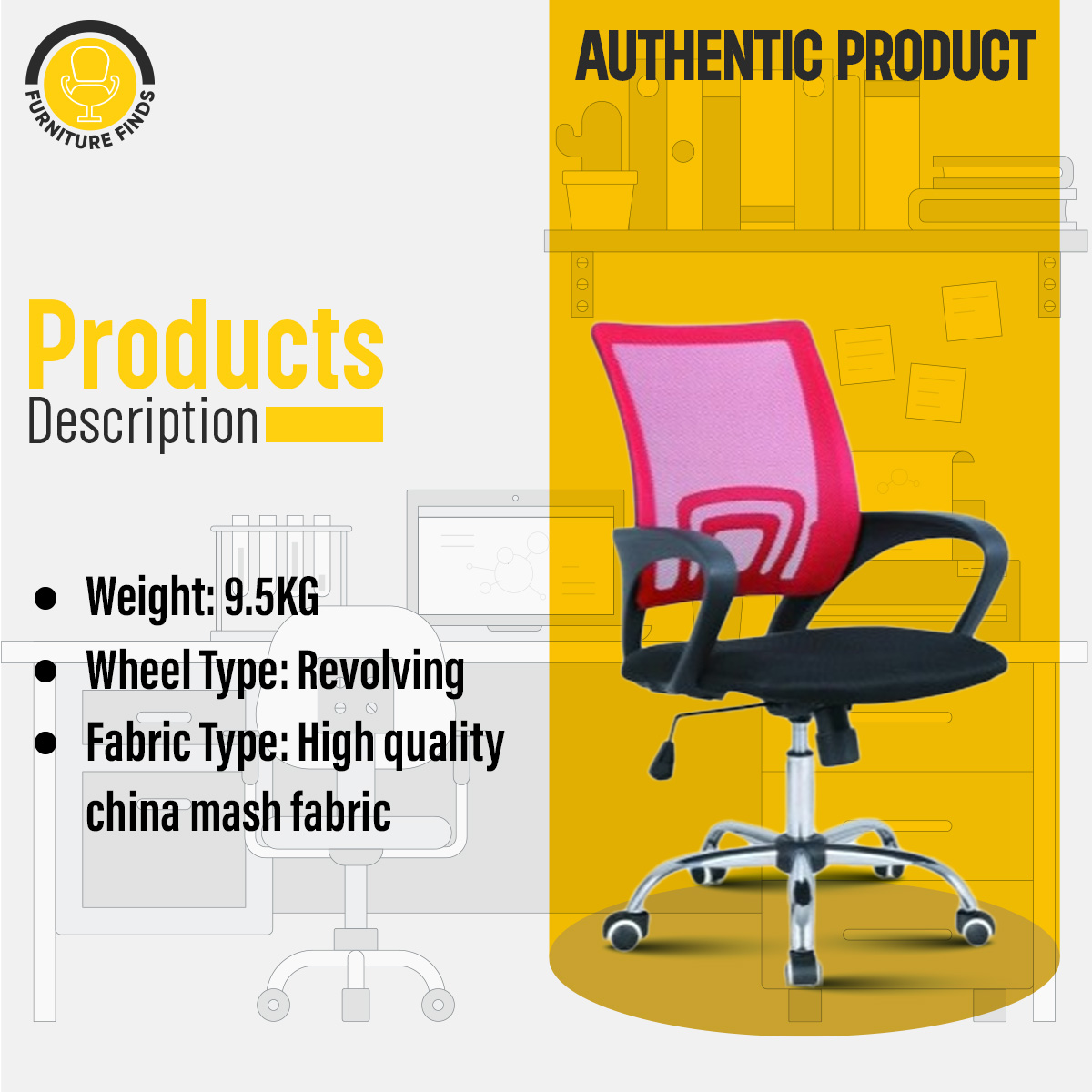 Picture of FF-EC-07ss (V-Mesh Black) Executive Chair