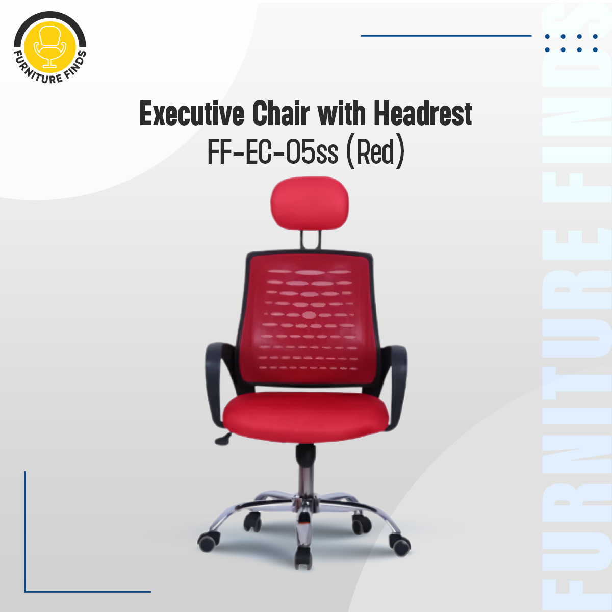 Picture of FF-EC-05ss Executive chair with headrest (Red)