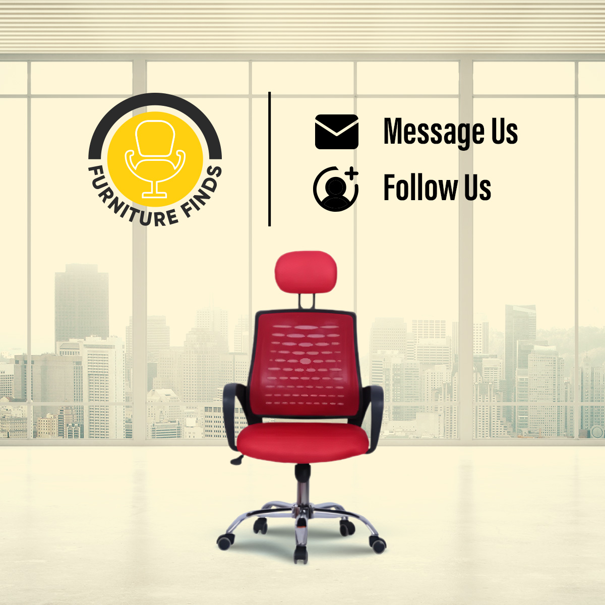 Picture of FF-EC-05ss Executive chair with headrest (Red)