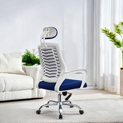 Picture of FF-EC-07SS (Black&White) Smart Office Executive Chair (V-Mesh)