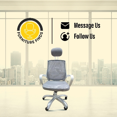 Picture of FF-ec-07ss (Full White) smart Office Executive Chair with Headrest (V-Mesh) (White)