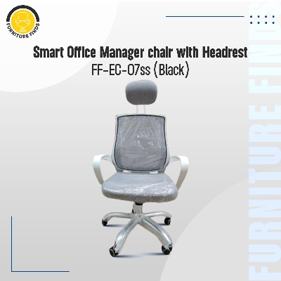Picture of FF-ec-07ss (Full White) smart Office Executive Chair with Headrest (V-Mesh) (White)