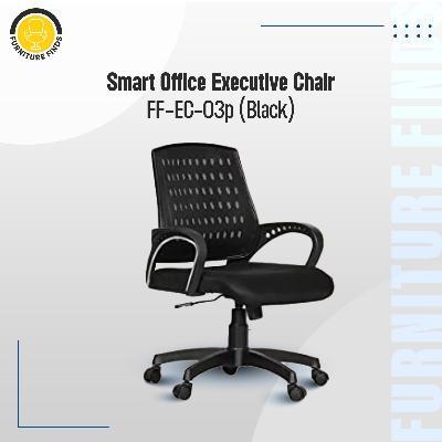 Picture of FF-EC-03p Smart Office Executive Chair (Best Back Support Chair ) Dim-Mesh (Black)