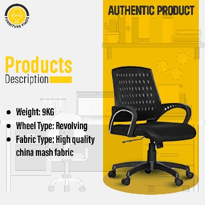 Picture of FF-EC-03p Smart Office Executive Chair (Best Back Support Chair ) Dim-Mesh (Black)