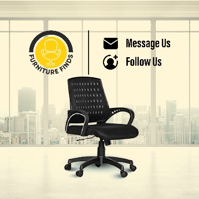 Picture of FF-EC-03p Smart Office Executive Chair (Best Back Support Chair ) Dim-Mesh (Black)