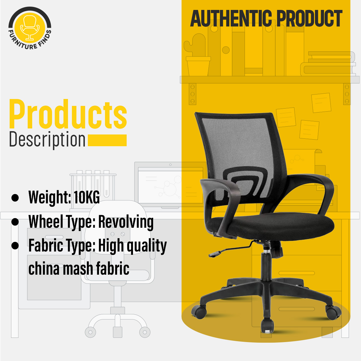 Picture of Office Chair FF-Ec-01 Plastic base Smart Office Executive Chair