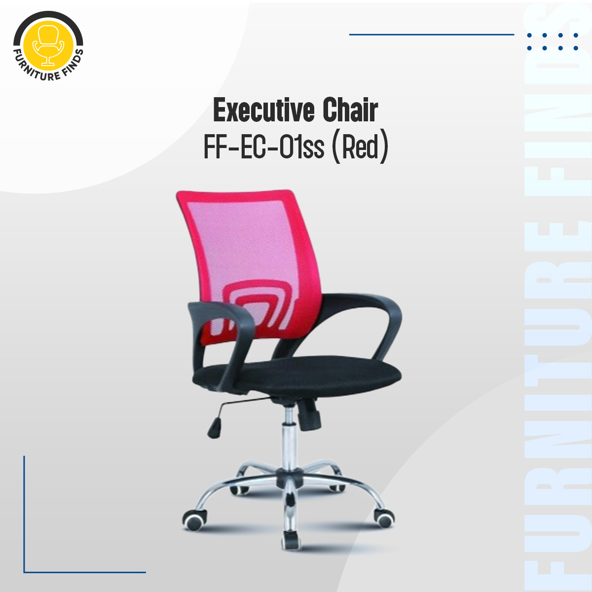 Picture of Executive chair FF-Ec-01ss Red and Black For Smart Office