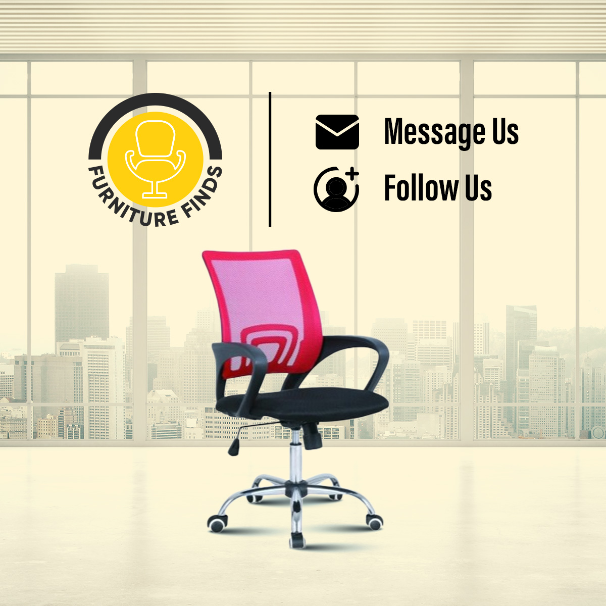 Picture of Executive chair FF-Ec-01ss Red and Black For Smart Office
