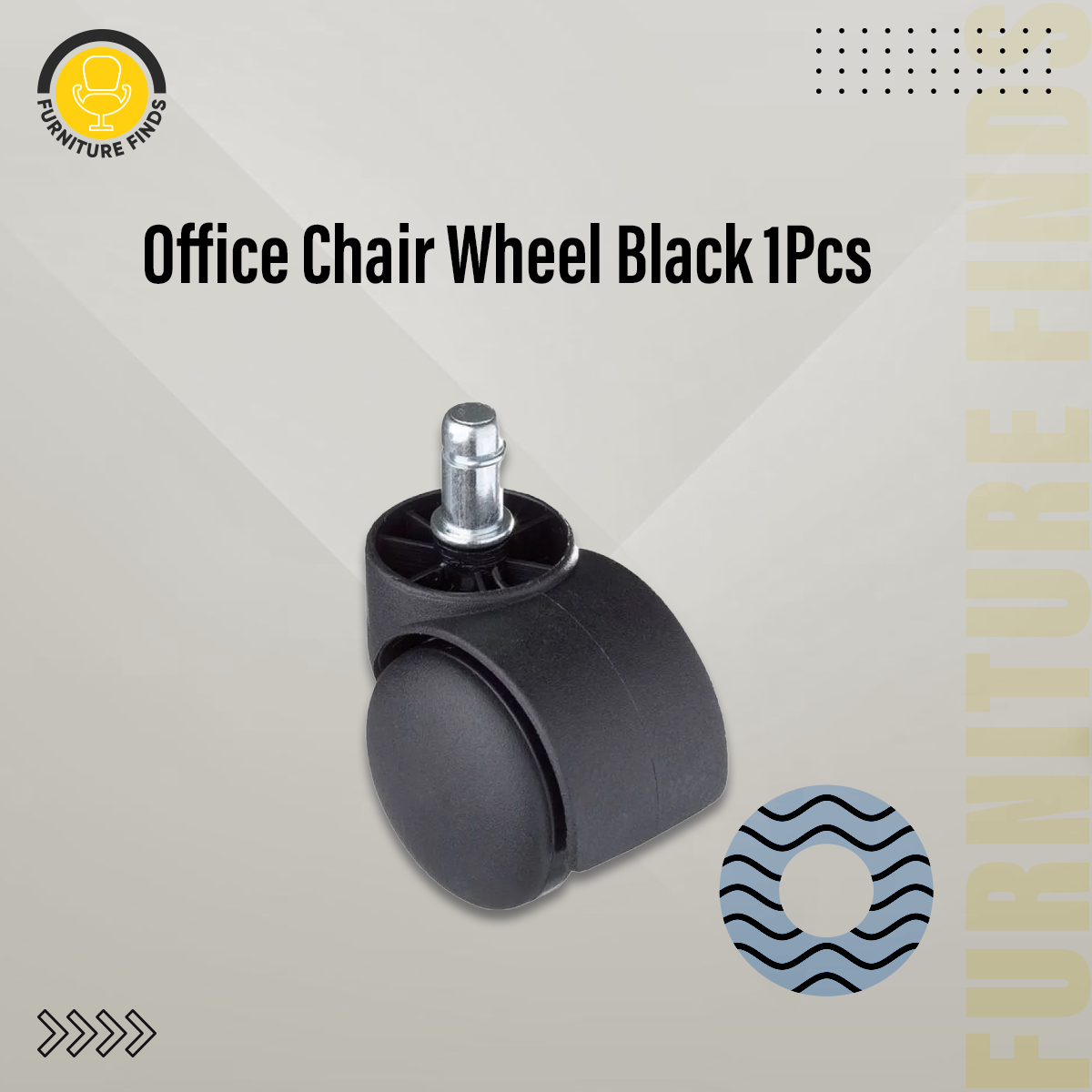 Picture of Office Chair Wheel Black 1pcs (Black)