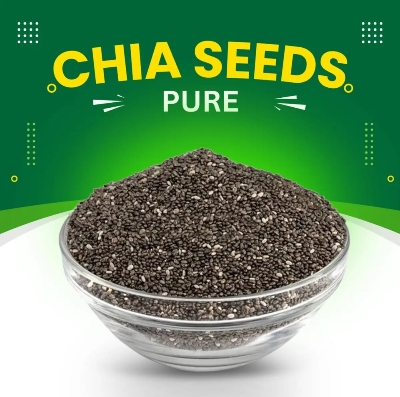 Picture of Premium Organic Chia Seeds 1kg - High in Omega-3, Fiber & Antioxidants, Ideal for Weight Management