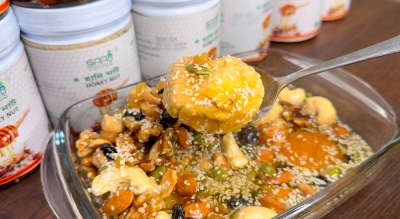 Picture of Honey Nut - 500gm | Mixed Nuts & Fruits Delight - Healthy Snack, Canister Pack