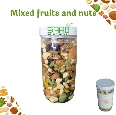 Picture of Premium Mixed Nuts and Fruits Snack Jar - 500gm | Healthy Snack