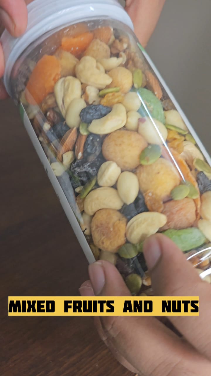 Picture of Premium Mixed Nuts and Fruits Snack Jar - 500gm | Healthy Snack